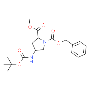 1-苄基-2-甲基(2S,4S)-4-{[(叔丁氧基)羰基]氨基}吡咯烷-1,2-二羧酸酯